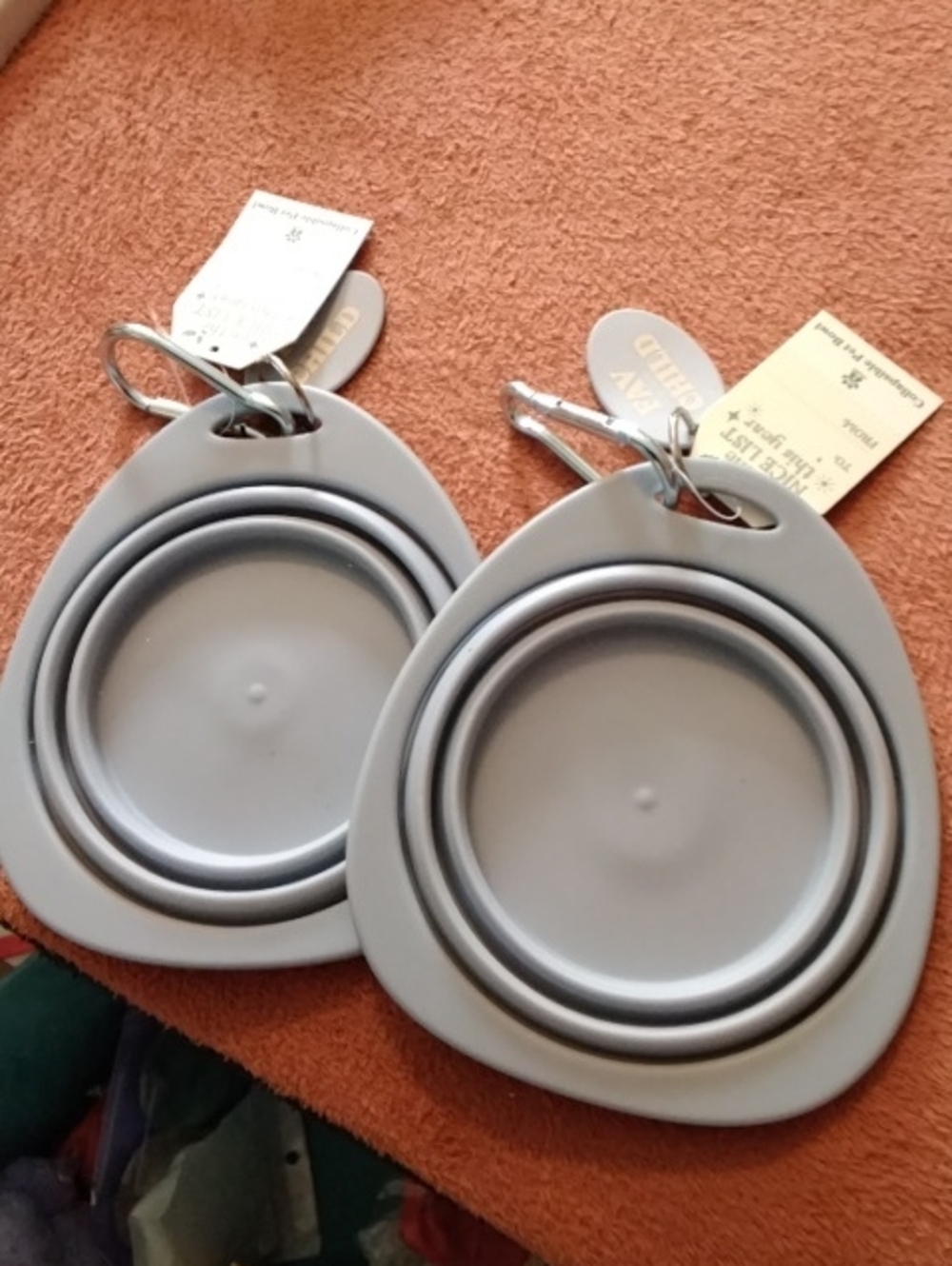 Collapsible Silicone Pet Bowl - Set Of 2-1130